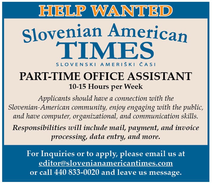 help wanted - part time office assistant - 10 to 15 hours per week