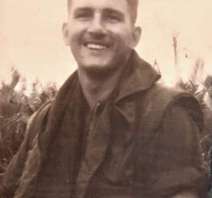 portrait of US Marine Sylvester V. Sekne smiling in viet nam