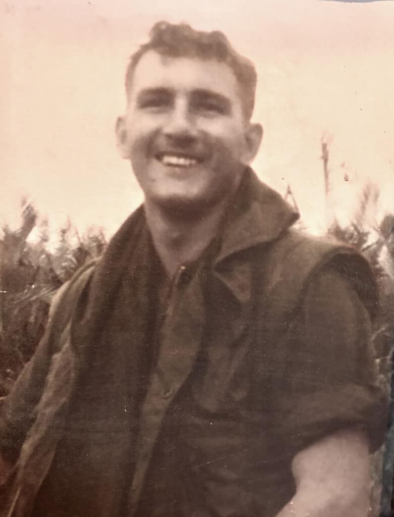 portrait of US Marine Sylvester V. Sekne smiling in viet nam