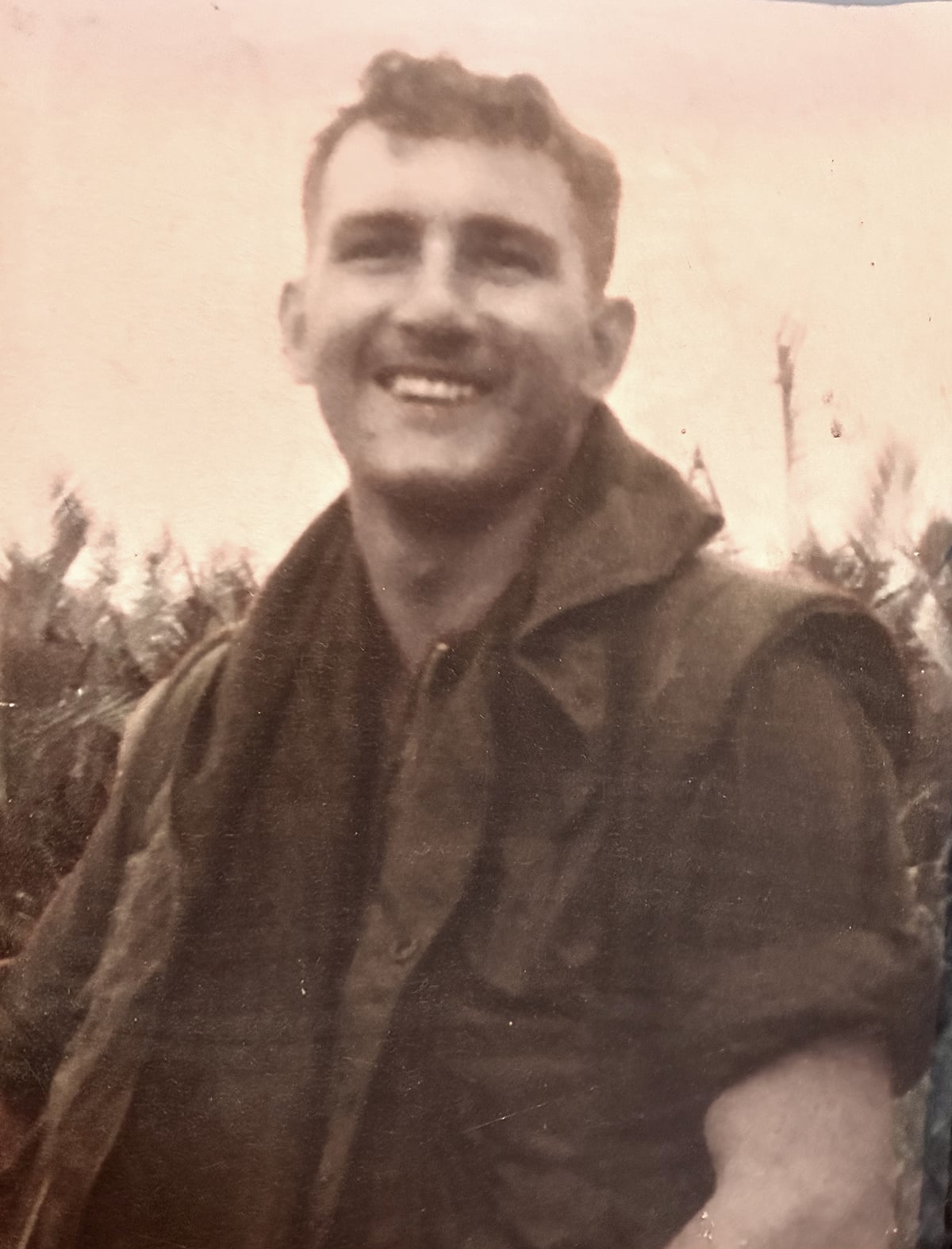 portrait of US Marine Sylvester V. Sekne smiling in viet nam